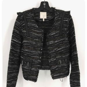 Joie black white tweed women’s jacket